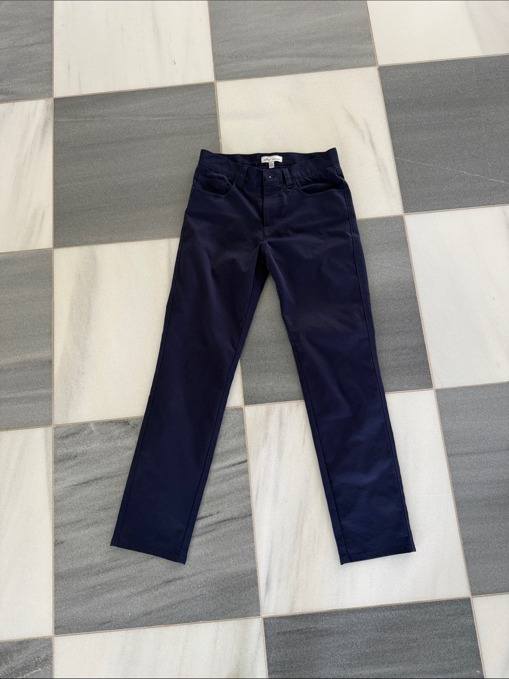 Peter Millar Navy Straight-Leg Chinos